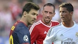 Messi, Ribéry and Ronaldo on Best Player shortlist