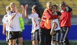 Die deutschen Mädchen feiern ihren Sieg
