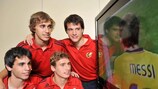 Albert Dalmau, Sergi Gómez, Marc Muniesa y Adria Blanchart (España Sub-17)