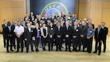 Os delegados presentes no workshop da UEFA para Agentes de Integridade, em Nyon