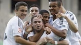 Marc Stendera is mobbed after scoring Germany's winner