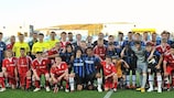 Teams vom FC Internazionale Milano und dem FC Bayern München bei einem U18-Duell im Jahre 2010
