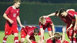 Poland celebrate scoring in their qualifier against Luxembourg