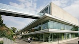 Die UEFA-Zentrale, das Haus des europäischen Fußballs in Nyon