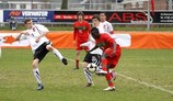 Action from Austria's Group 2 win against Portugal