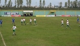 Action from the 1-1 draw with Italy that took Ireland through