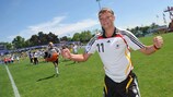 Alexandra Popp celebrates Germany's 2008 win