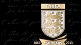 The Football Association has unveiled a new 150th anniversary logo
