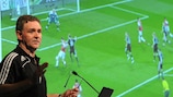 Hugh Dallas made a presentation to delegates during UEFA's referee course week in Antalya