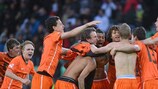 Os holandeses comemoram o emotivo triunfo