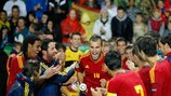 La Spagna festeggia la vittoria nella passata stagione