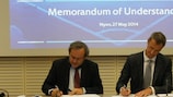 Colaboración entre la UEFA y la Europol