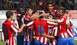Atlético celebrate during their 4-2 defeat of Zenit