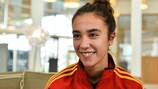 Nahikari García habló con UEFA.com sobre sus compañeras de selección en España