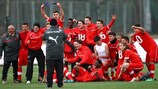 Suiza celebra su clasificación para el Campeonato de Europa Sub-17 de la UEFA en Malta