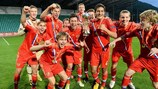 A Rússia festeja a conquista do último EURO Sub-17