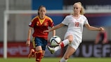 Spain's Ona Batlle and Switzerland's Alisha Lehmann in the 2015 final: both remain eligible this season