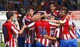 L'Atlético festeggia il successo 4-2 sullo Zenit