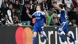 Viktor Tsygankov celebra el tanto del empate ante el Beşiktaş