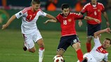 Henrik Mkhitaryan (au centre) lors du match nul et vierge de l'Arménie face à la Russie en mars