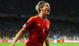 Fernando Torres exulte sur l'un de ses trois buts à l'UEFA EURO 2012
