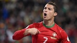 Cristiano Ronaldo continued his prolific form with all three goals against Sweden