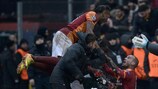 Didier Drogba und Wesley Sneijder beim Spiel von Galatasaray gegen Juventus