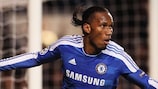 Didier Drogba feiert seinen zweiten Treffer für Chelsea