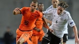 Adam Maher (à g.) a marqué contre l'Allemagne à l'EURO des Espoirs en juin