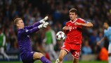 Thomas Müller marcó a Joe Hart cuando el Bayern venció en Mánchester el pasado mes de octubre