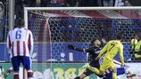Luciano Vietto marcou a seis minutos do final pelo Villarreal no reduto do Atlético