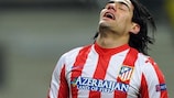 Falcao shows his dejection in Moscow as his goal could not stop the holders going out of the competition