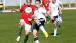 Portugal take on Scotland in the UEFA development tournament in Portugal