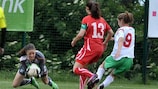 Кадр из матча Болгария - Швейцария на турнире развития в Венгрии