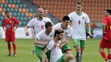 Yugoiztochen Region celebrate Hristo Bangeev's goal against Genève
