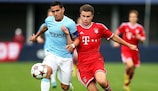 El Manchester City y el Bayern durante un encuentro del Grupo D
