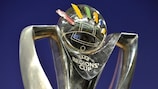 The trophy at the draw in Nyon