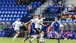 Württemberg captain Manuel Pflumm shoots for goal against Eastern Slovakia