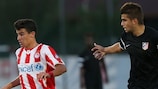 Atlético captain Andrés Mohedano (right) during his side's comeback win against Olympiacos