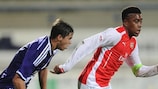 Arsenal captain Alex Iwobi in action against Anderlecht on matchday three