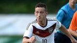 Donis Avdijaj in action for Germany Under-19s