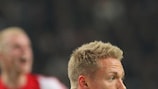 Viktor Fischer con la maglia dell'Ajax