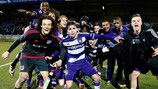 Anderlecht celebrate yet another victory over Barcelona