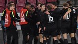 Midtjylland bejubelt den 3:1-Sieg über den zweimaligen Halbfinalisten Anderlecht