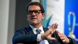 Fabio Capello speaks at the first UEFA Youth League coaches' forum