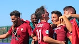 Lisboa celebrate Tiago Honrado's equaliser
