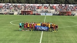 Roma and Atlético share a photo before kick-off