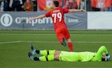 Александр Руденко после гола в ворота "Ливерпуля"