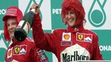 Michael Schumacher, em Ferrari, sagrou-se campeão do Mundo de Fórmula 1 em 2000