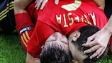 David Villa war mit drei Toren der Matchwinner für Spanien